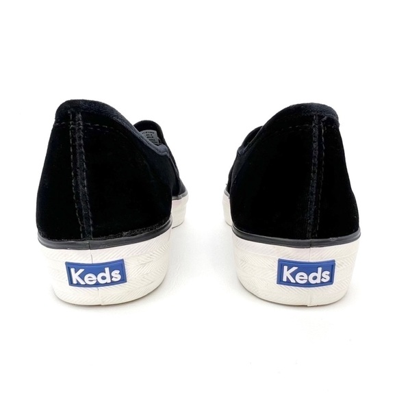 Keds Sneakers Blue Velvet Triple Decker Platform Slip-on Women’s Size 11 New - Picture 5 of 9